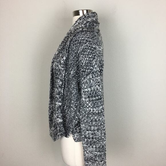 Moth Black & White Knitted Open Front  Cardigan Small - Picture 3 of 9